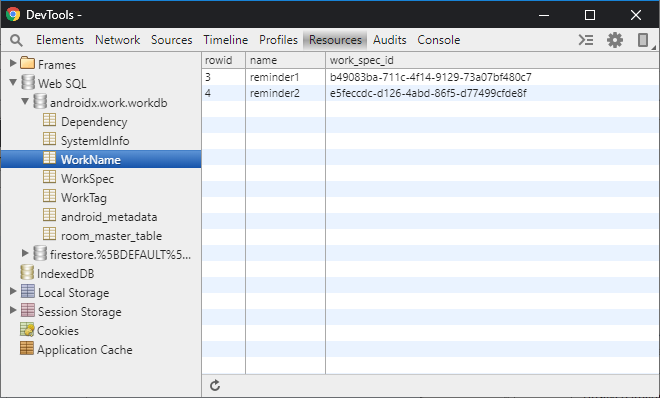 Chrome Browse Database