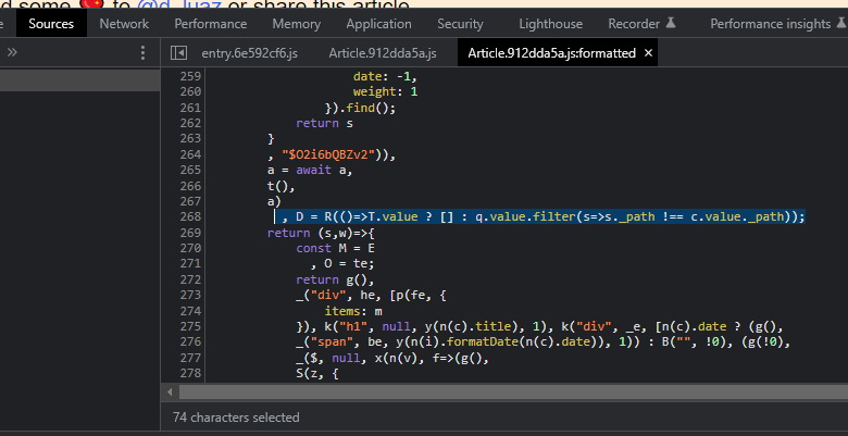 Chrome Javascript Sources Pretty Print