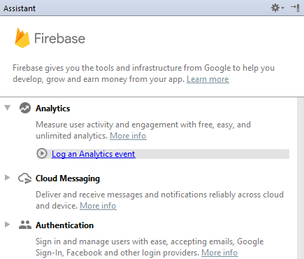 Android Studio Firebase Analytics