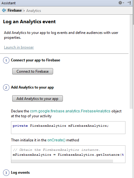 Android Studio Add Analytics to your app