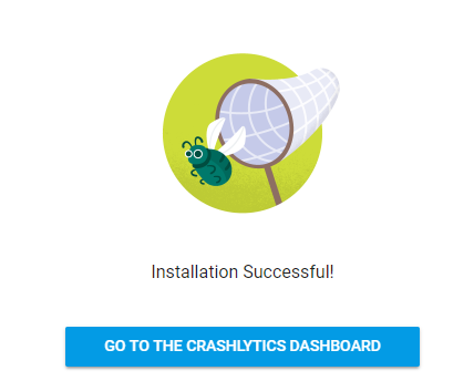 Firebase Console - Crashlytics Link Success
