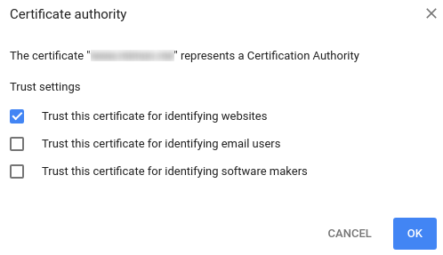 Chrome Import Cert Authority