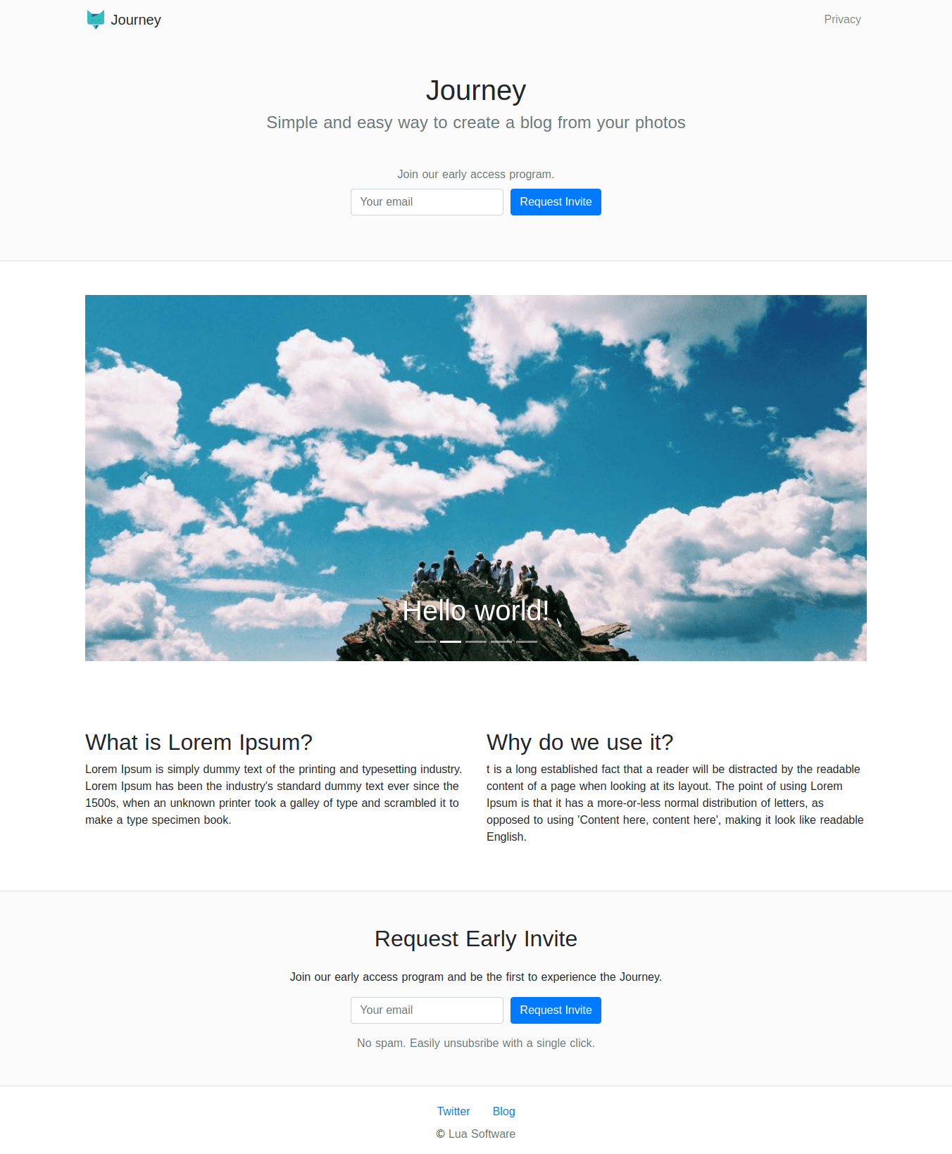 Landing Page Template